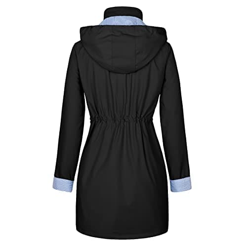 Women's Waterproof Raincoat | Lightweight Hooded Trench Coat | Outdoor Windbreaker