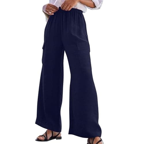 Women's High Waist Wide Leg Beach Boho Pants