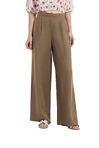 PACIBE Women's Summer Wide Leg Linen Pants with Pockets