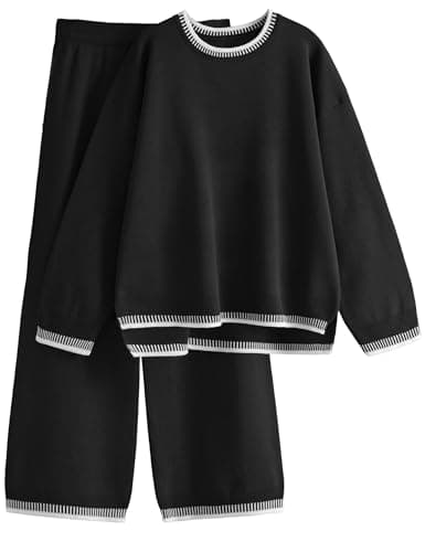 Women's Knit Sweater and Wide Leg Pants Set