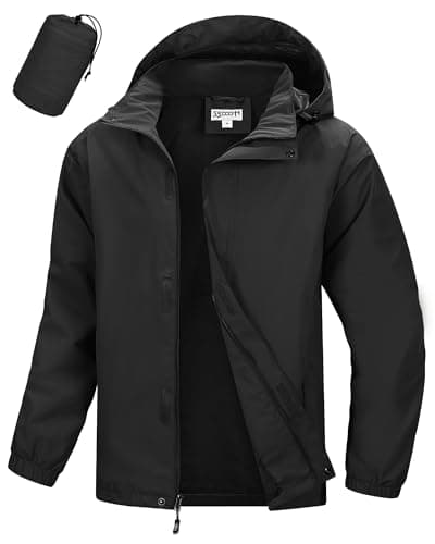33,000ft Men's Lightweight Waterproof Raincoat with Hood for Outdoor Hiking and Travel