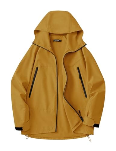 Avoogue Women's Loose Fit Waterproof Liner Rain Jacket with Hood