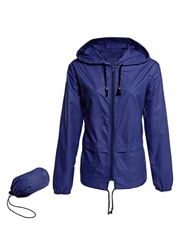 Century Star Plus Size Women's Waterproof Rain Jacket with Hood