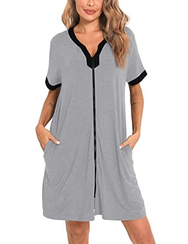 Women's Zipper Front House Coat