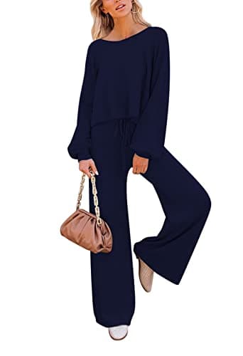 Fixmatti Women's 2 Piece Knit Sweatsuit