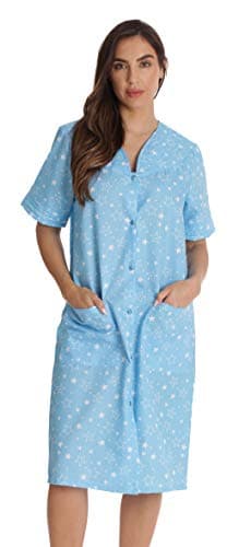 Dreamcrest Short Sleeve Seersucker Duster Coat with Pockets