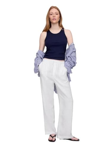GAP Women's Wide Leg Linen Pants