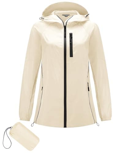 Lomen Lightweight Hooded Water Resistant Active Rain Jacket