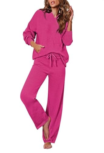 Pink Queen Women's Pullover Hoodie & Matching Leggings Sweatsuit with Pocket