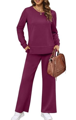XIEERDUO Women's Wide Leg Tracksuit - Cozy Sweatpants for Fall Travel