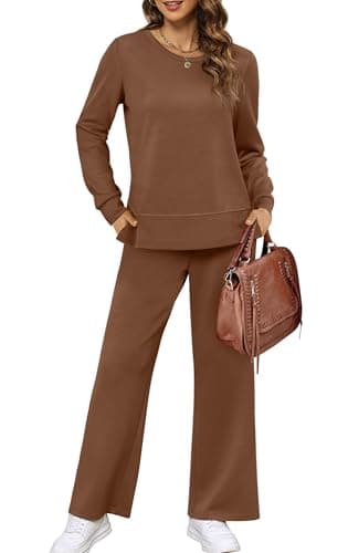 XIEERDUO Women's Wide Leg Tracksuit - Cozy Sweatpants for Fall Travel