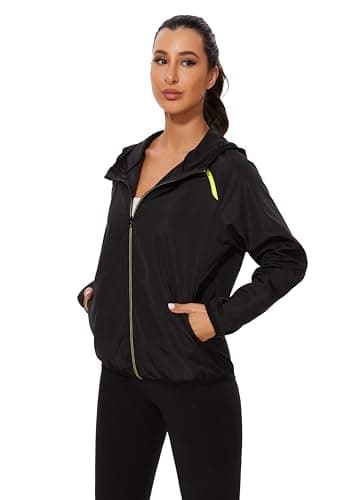 Ningmi Women's Waterproof Hooded Windbreaker Raincoat for Outdoor Hiking