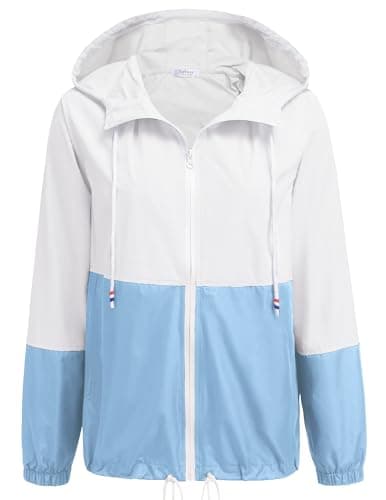 SoTeer Women's Waterproof Hooded Raincoat S-XXXL