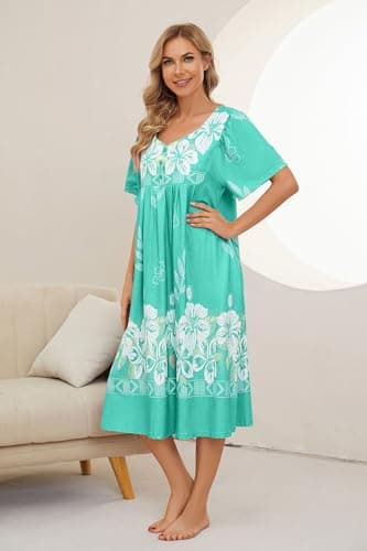 Concise Title: Women House Dresses with Pockets S-3XL