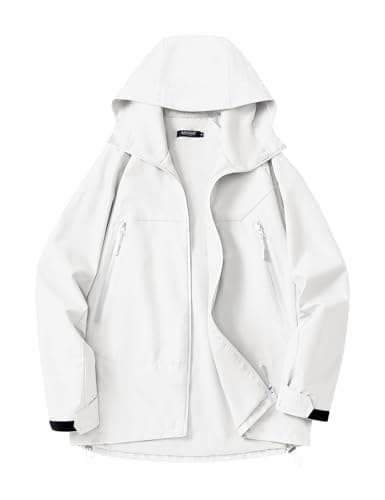 Avoogue Women's Loose Fit Waterproof Liner Rain Jacket with Hood