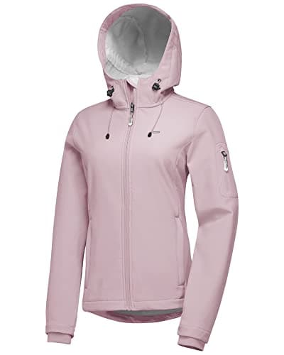 Womens Softshell Fleece Lined Windproof Jacket 33000FT Outdoor Hiking