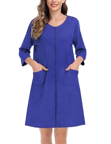 SWOMOG Women's Zip-Up Robe