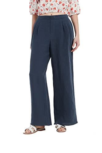 PACIBE Women's Summer Wide Leg Linen Pants with Pockets