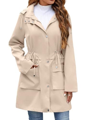 Mixxmix Women's Waterproof Rain Jacket with Hood Lined Windbreaker