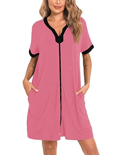 Women's Zipper Front House Coat