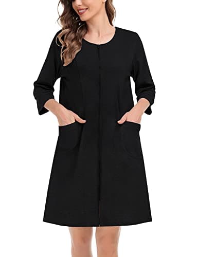 SWOMOG Women's Zip-Up Robe