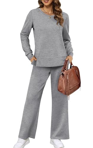 XIEERDUO Women's Wide Leg Tracksuit - Cozy Sweatpants for Fall Travel