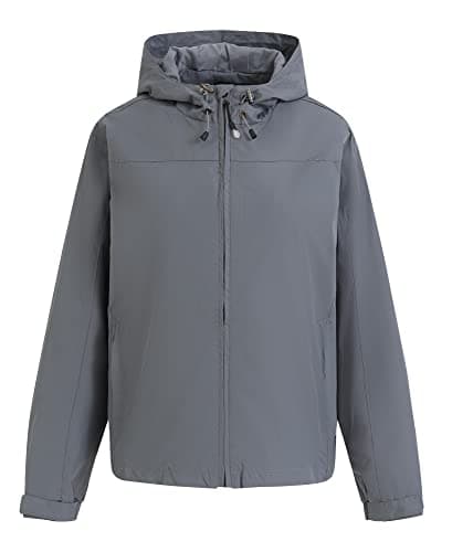 Spmor Women's Waterproof Windproof Hooded Rain Jacket