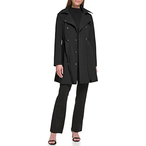 Calvin Klein Women's Rain Jacket with Removable Hood
