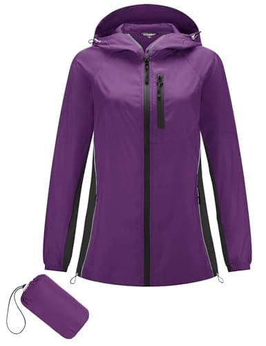 Lomen Lightweight Hooded Water Resistant Active Rain Jacket