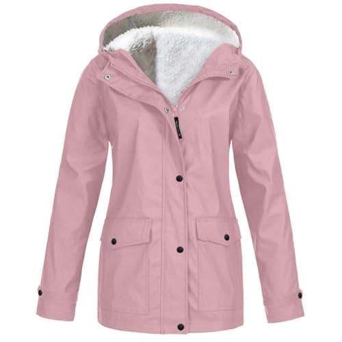 xoxingysm Women's Waterproof Hooded Rain Jacket for Outdoor Hiking
