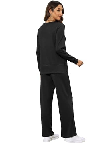 XIEERDUO Women's Wide Leg Tracksuit - Cozy Sweatpants for Fall Travel