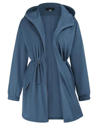 Hanna Nikole Women's Plus Size Long Hooded Raincoat