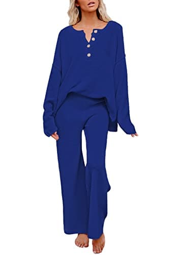 Viottiset Women's 2 Piece Sweatsuit Wide Leg Pants Loungeewear