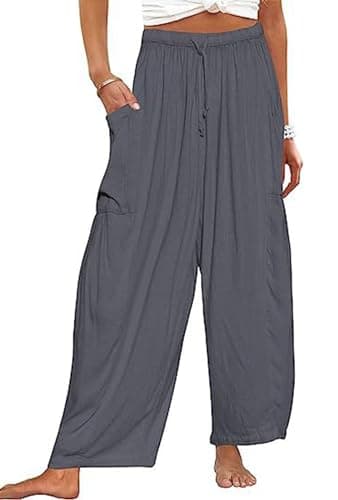 Boho Wide Leg Palazzo Pants for Women