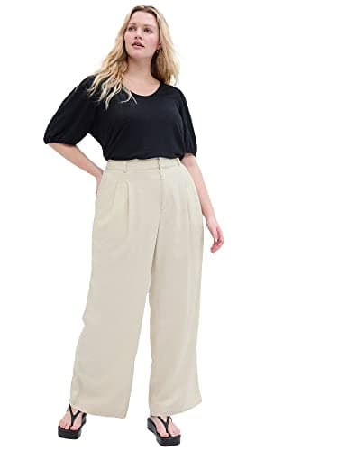 GAP Women's High Rise Linen Wide Leg Pant