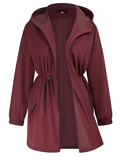 Hanna Nikole Women's Plus Size Long Hooded Raincoat