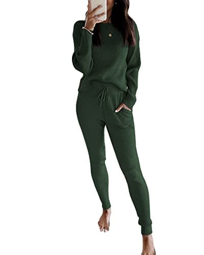 Eurivicy Women's Rib Knit 2-Piece Fall Outfit