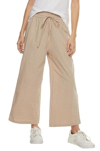 CNJXJCD Women's High-Waisted Wide Leg Linen Pants with Pockets