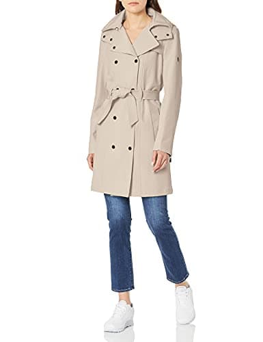 Calvin Klein Women's Rain Jacket with Removable Hood