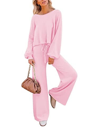 Fixmatti Women's 2 Piece Knit Sweatsuit