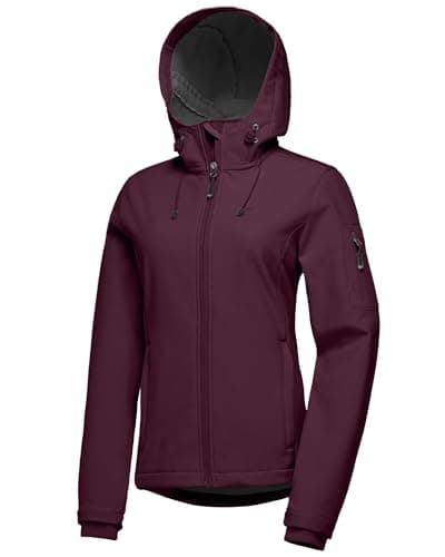 Womens Softshell Fleece Lined Windproof Jacket 33000FT Outdoor Hiking