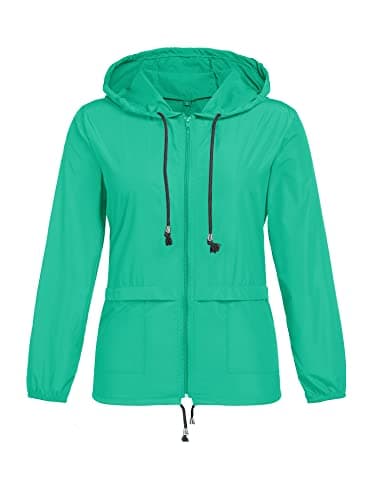 Avoogue Plus Size Waterproof Hooded Raincoat for Women