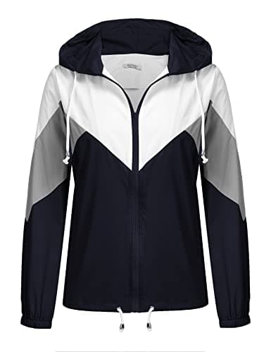 SoTeer Women's Lightweight Waterproof Hooded Raincoat