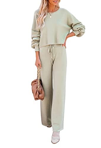 Fixmatti Women's 2 Piece Knit Sweatsuit
