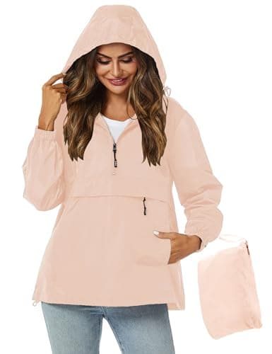 Avoogue Womens Waterproof Hooded Rain Jacket