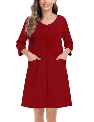 SWOMOG Women's Zip-Up Robe