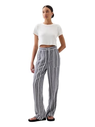 GAP Women's Wide Leg Linen Pants