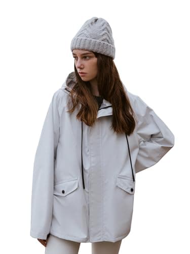 L-Rain Women's Lightweight Hooded Waterproof Windbreaker Jacket