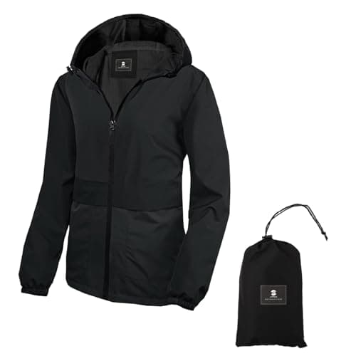 SaphiRose Lightweight Women's Waterproof Hooded Raincoat