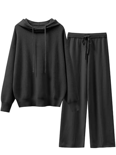 ANRABESS Women's 2 Piece Fall Lounge Sweatsuit Sweater Sets